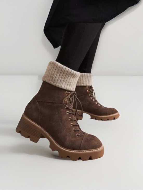 JustFab Shoes - JustFab Women Boots Cold Madrid Color Brown CUBB /OATMEAL Size US 7.5